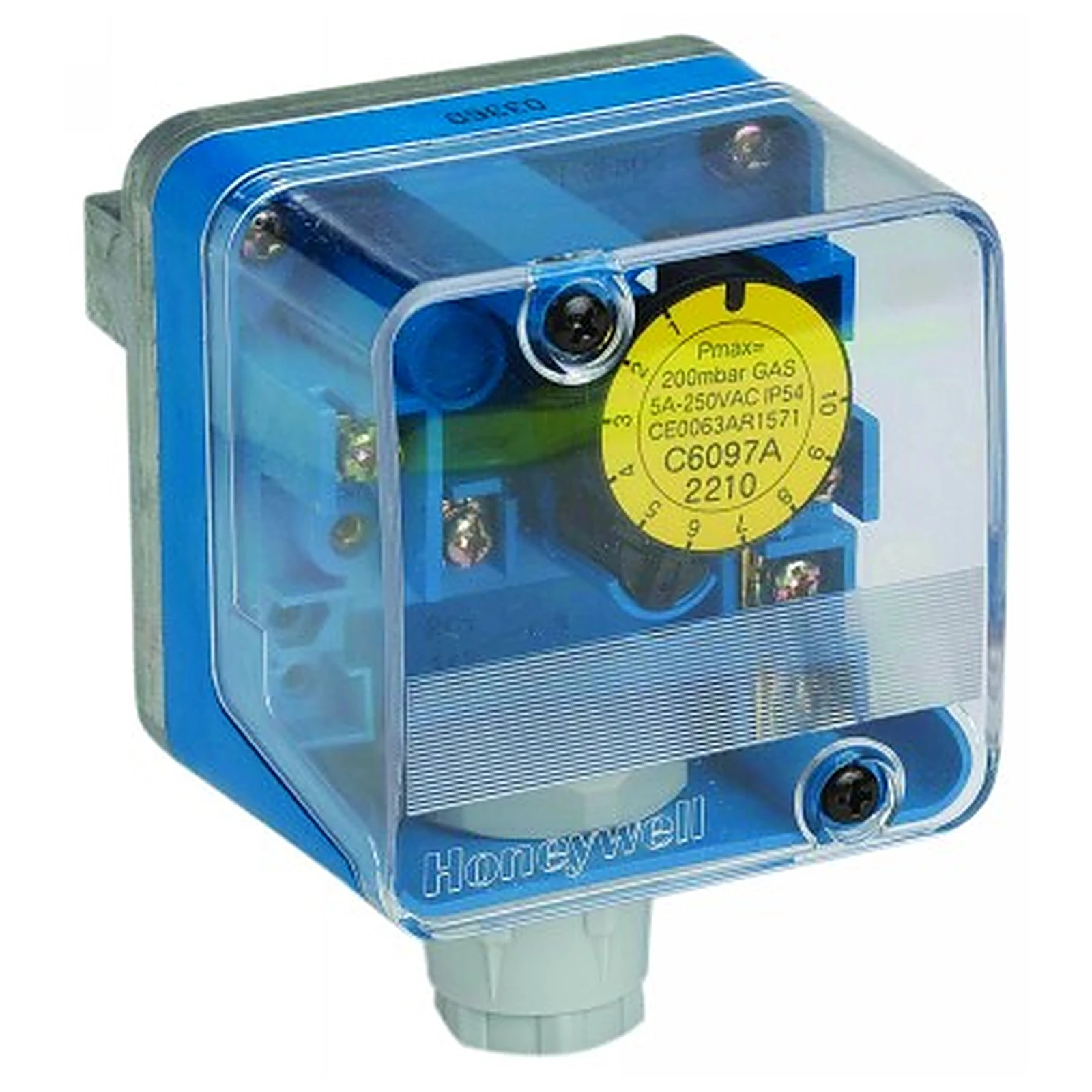 C6097A2400 - Pressostato de Gás e Ar Honeywell C6097A — 100 a 500 mbar, Flange C6097A2400 - Honeywell - Distribuidor Holmax