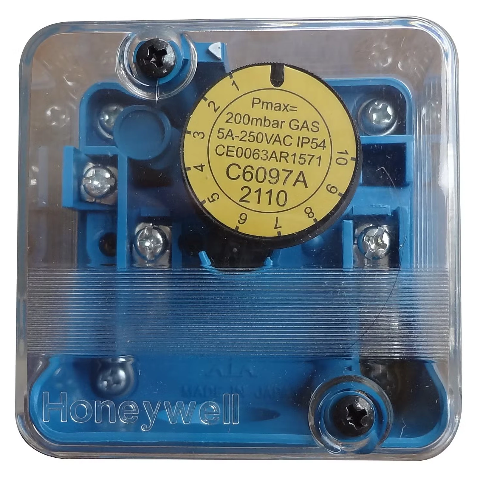 C6097A2300 - Pressostato de Gás e Ar Honeywell C6097A — 30 a 150 mbar, Flange C6097A2300 - Honeywell - Distribuidor Holmax