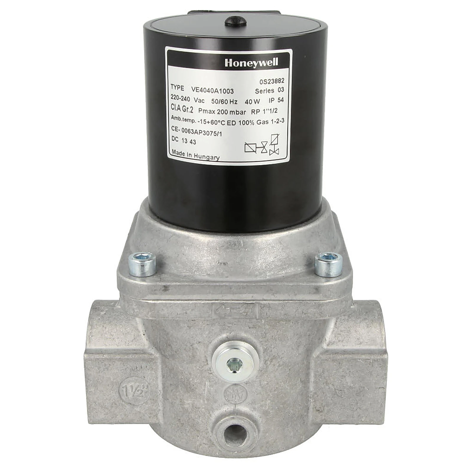 VE4015A1005 — Válvula Solenoide de Gás Honeywell VE4000 Bloqueio de Segurança (DN15 — Rp 1/2") VE4015A1005 - Honeywell